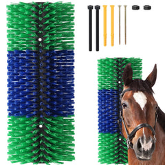 BShome livestock scratching brush green front view highlighting rugged durability for heavy use
