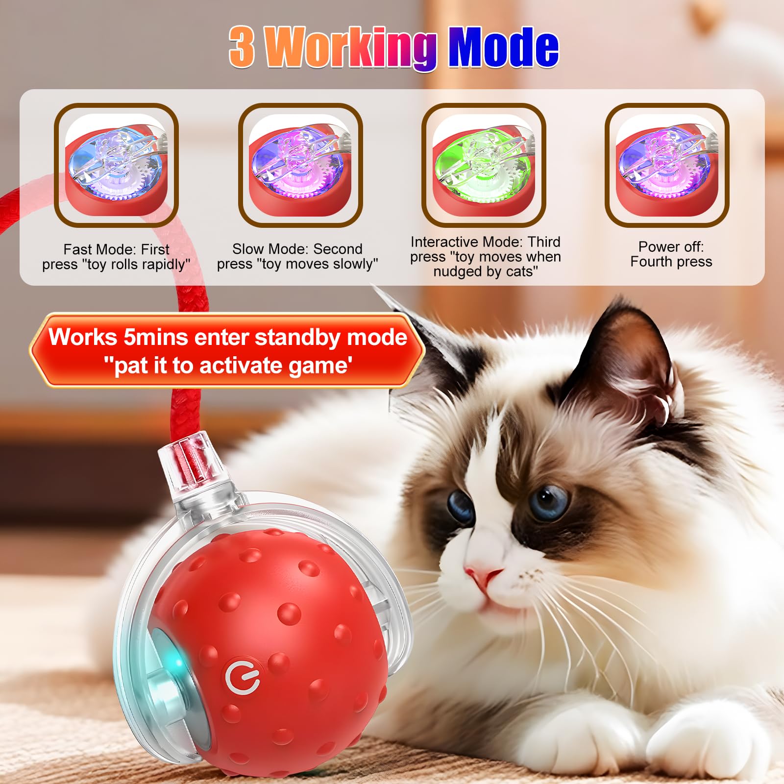 BSolus Tiny Fetch fast-moving balls encourage exercise and indoor fetch games