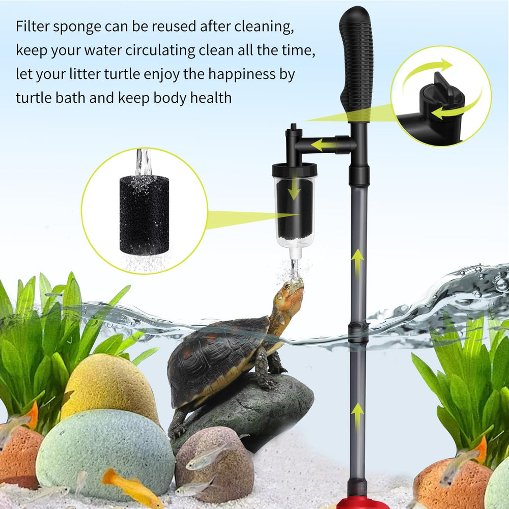 BSTCWCP electric aquarium vacuum cleaner quiet-suction reduces disturbance during cleaning.
