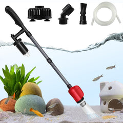 BSTCWCP electric aquarium vacuum cleaner setup facilitates quick tank maintenance.