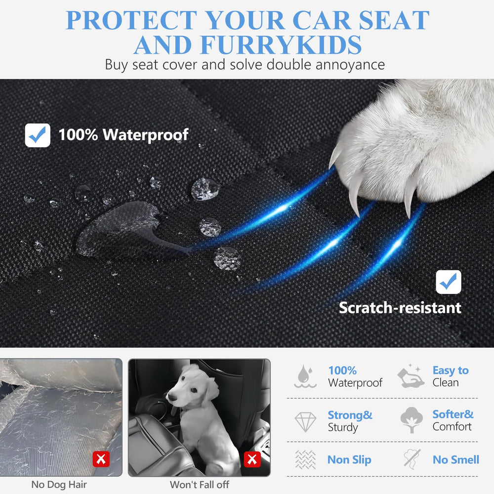 Btefd hammock-style back seat cover keeps dogs placed and reduces movement.
