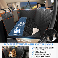 Btefd back seat extender with hard bottom supports up to 420 pounds safely.