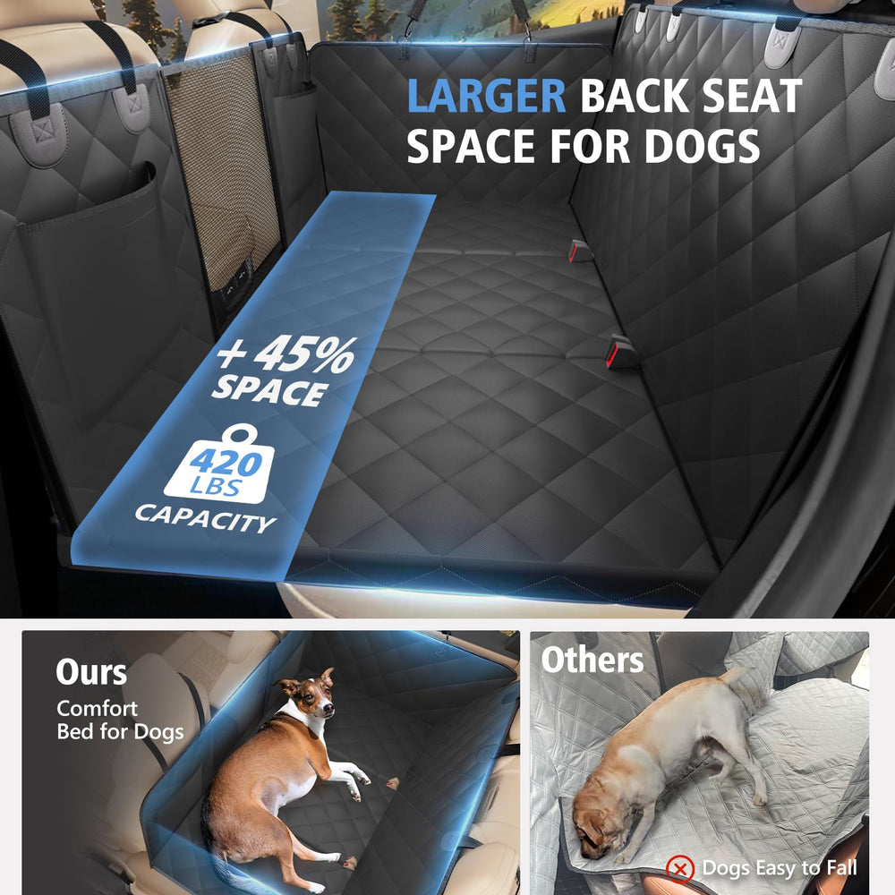 Btefd dog hammock in car provides secure, mess-free travel.