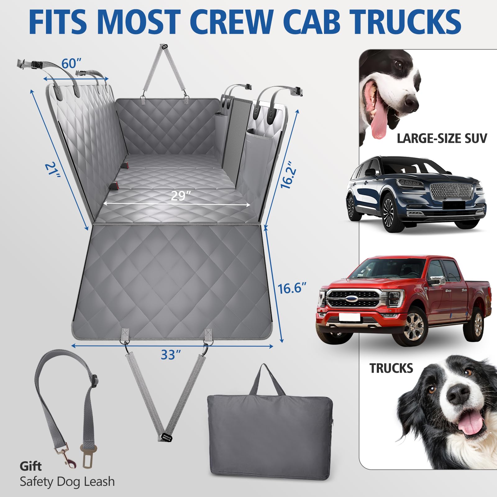 Btefd XL dog hammock folded storage demonstrates portability and easy setup