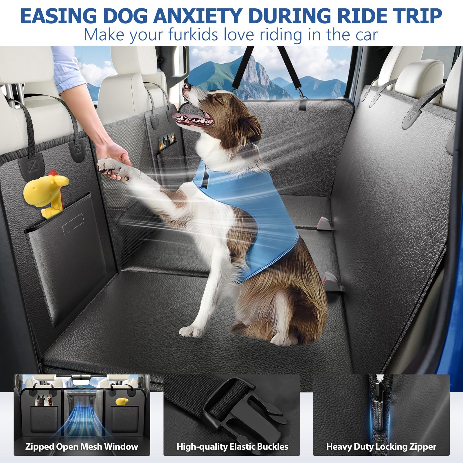 Btefd XL mesh ventilation window demonstrates improved airflow and dog comfort.