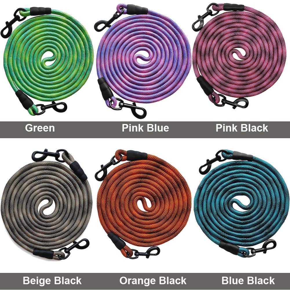 BTINESFUL dog tie-out rope rust-proof clips resist outdoor wear for long-lasting tethering