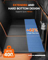 BTOG leather-sponge composite cover highlights waterproof, easy-clean upholstery protection during travel.