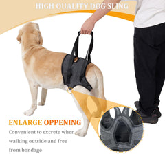 BUALR dog lift harness milk-silk neoprene blend provides soft, breathable comfort