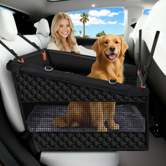 Buatis XL dog seat cover bed mat showing plush comfort for travel
