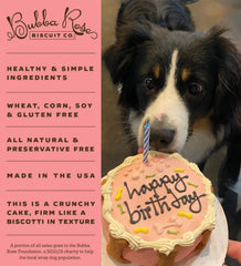 Bubba Rose Pink Dog Birthday Cake ingredients emphasize natural components