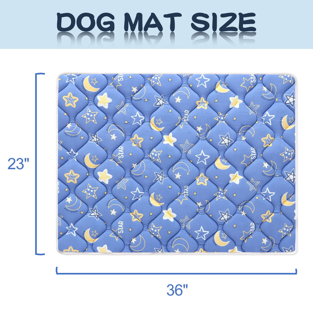 Bubble Bear crate mat in use shows comfortable lounging across sizes.
