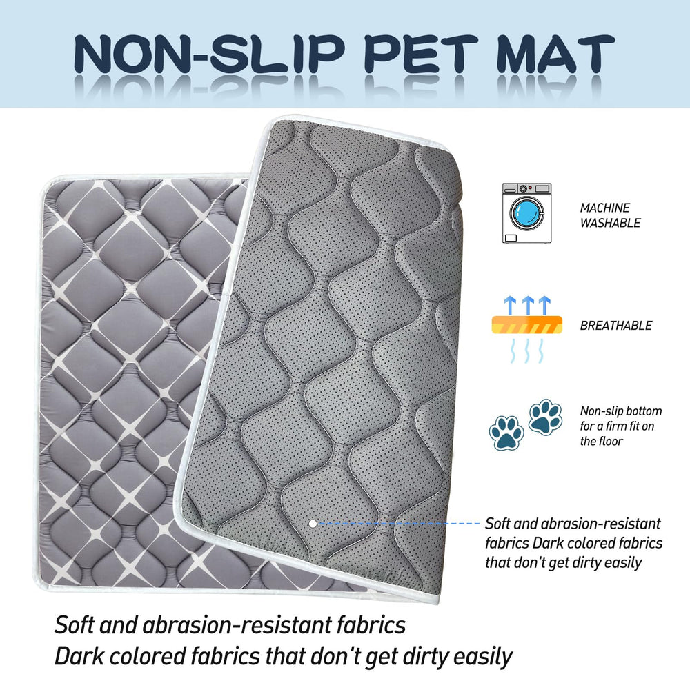 Bubble Bear Dog Crate Mat anti-slip bottom keeps mat in place