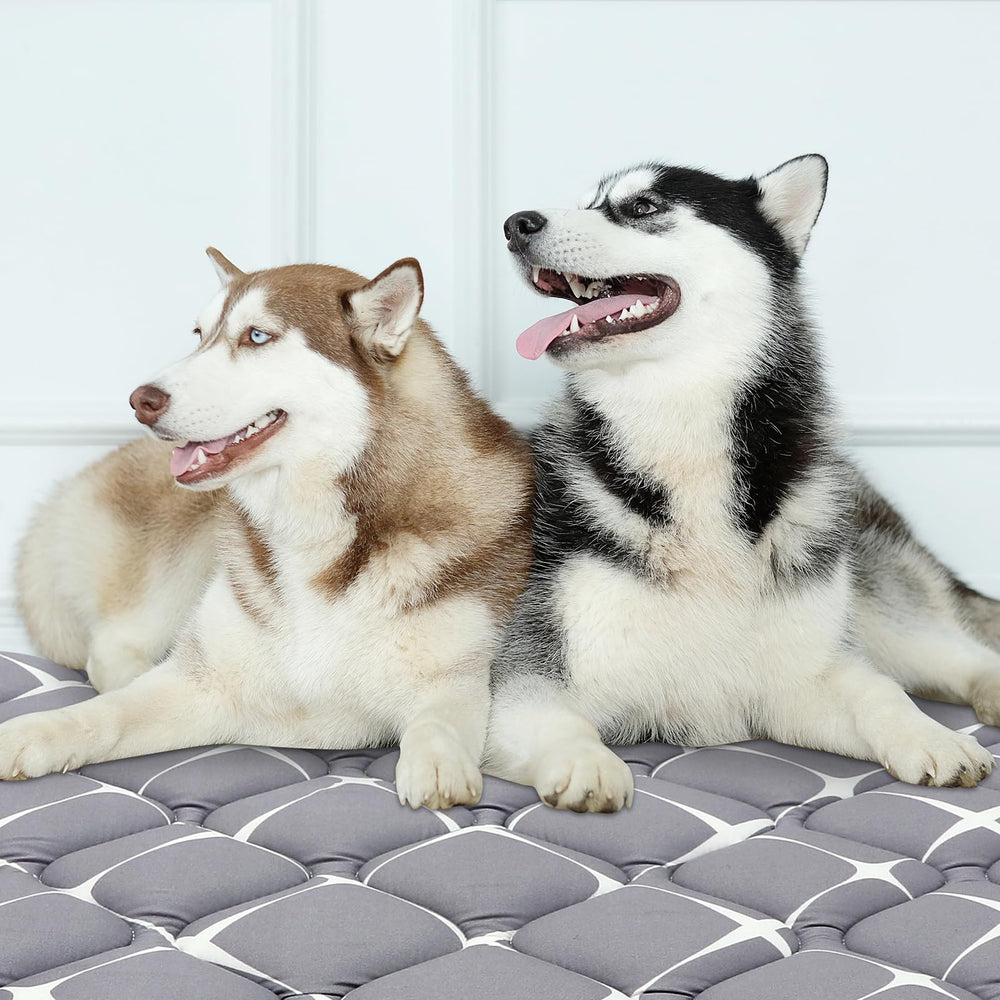 Bubble Bear Dog Crate Mat dark-hued fabric hides dirt and fur