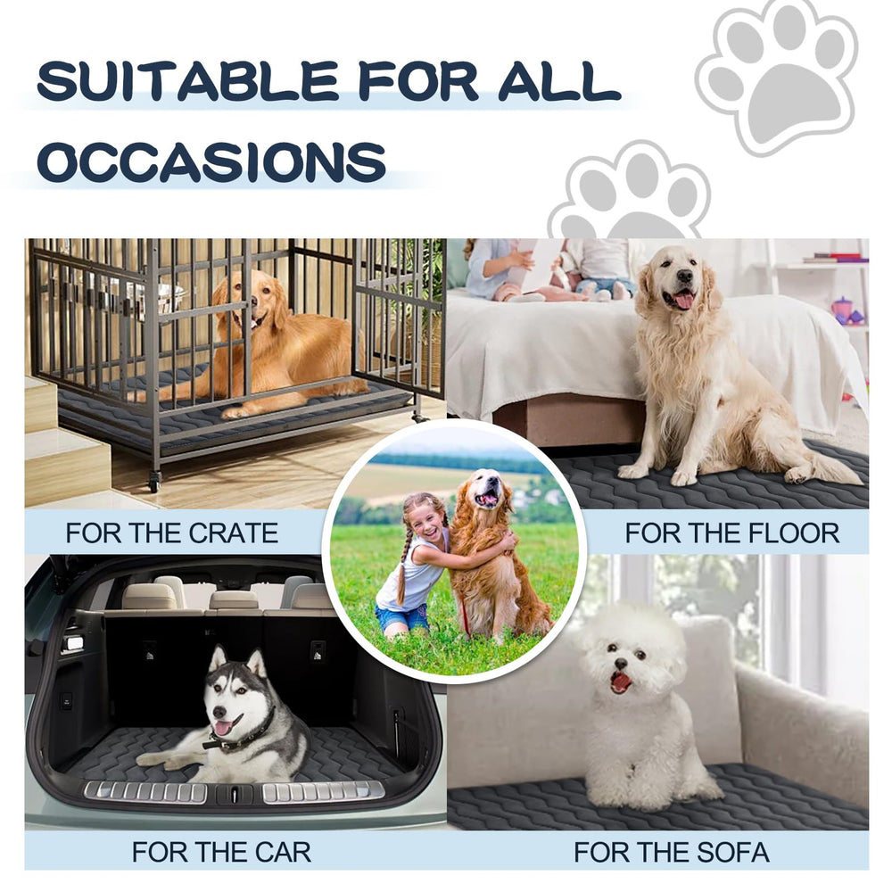 Bubble Bear crate mat machine-washable for easy cleaning.