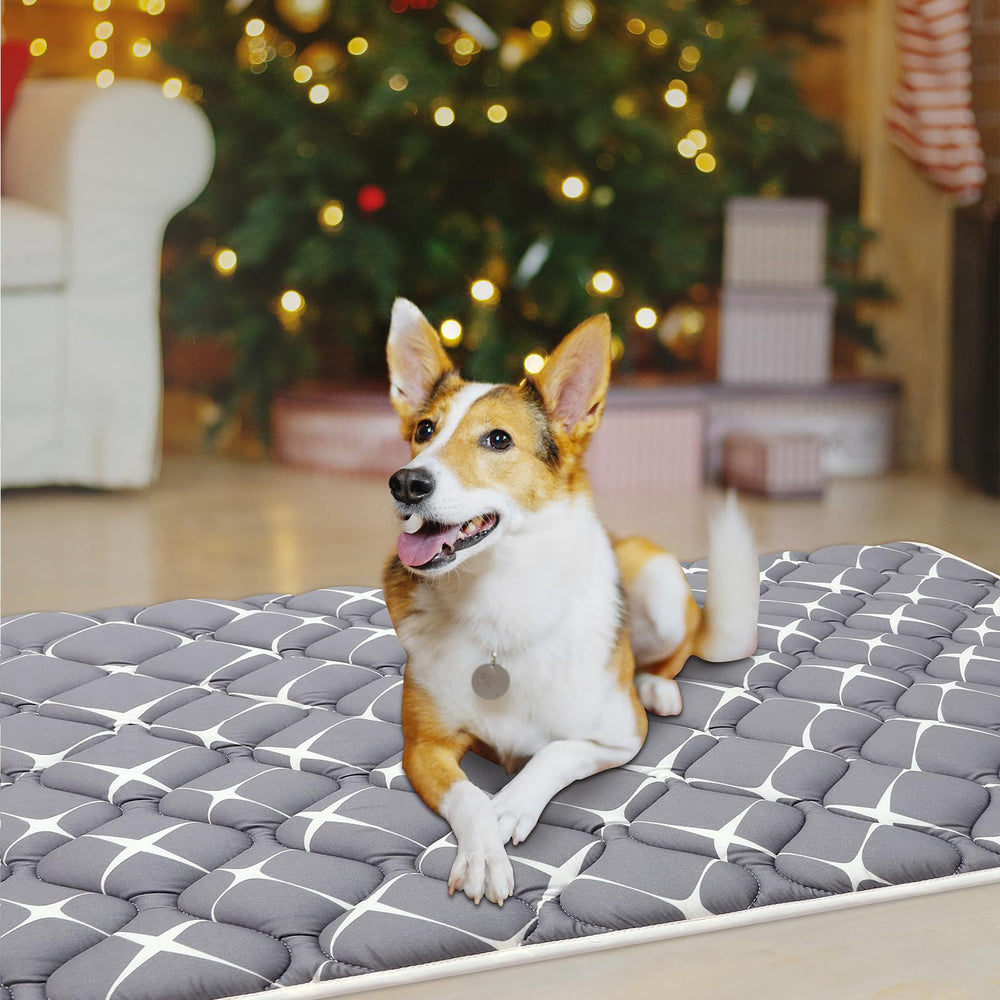 Bubble Bear Dog Crate Mat machine washable for easy cleaning