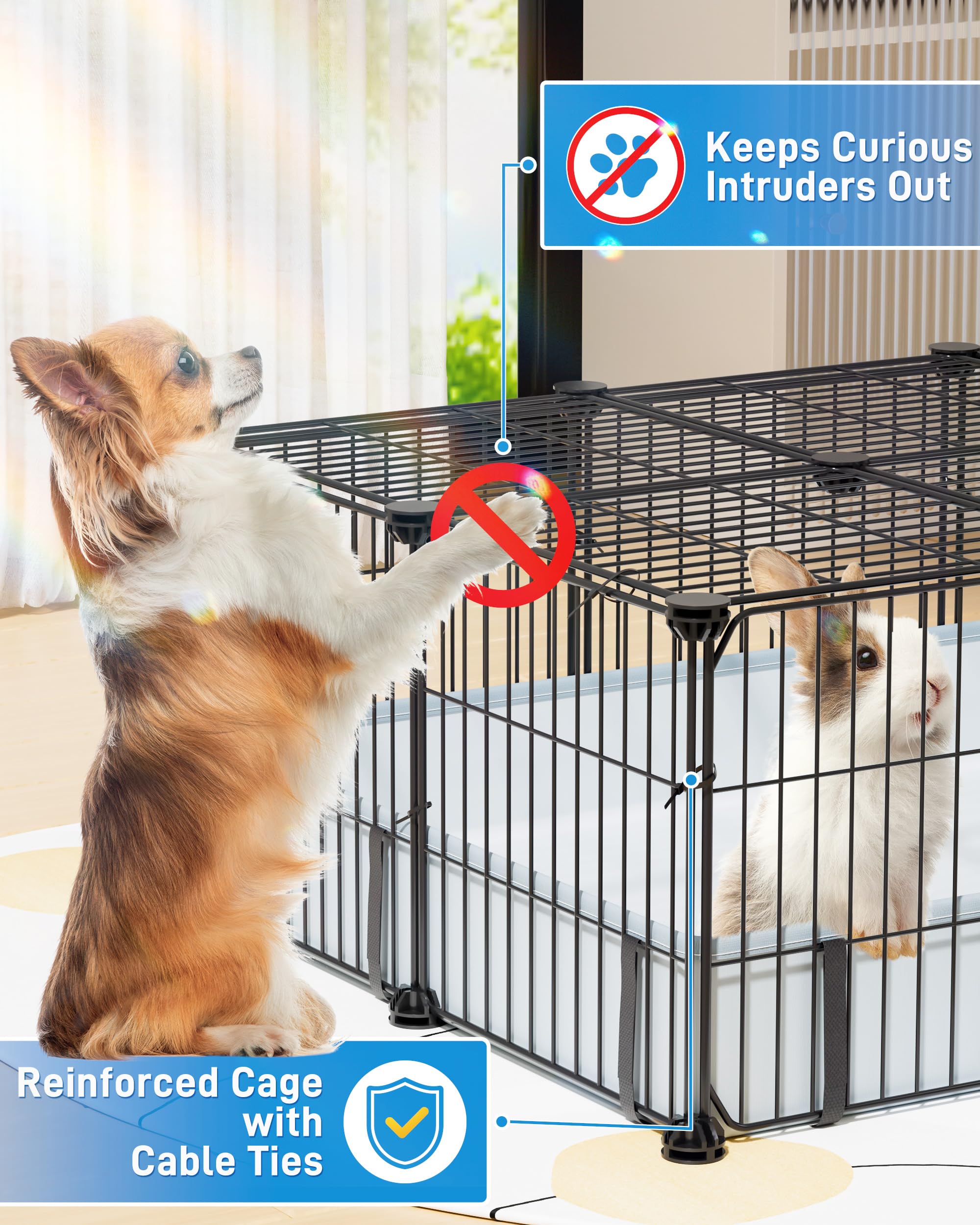 BUCATSTATE guinea-pig-cage setup easy with 20-minute assembly