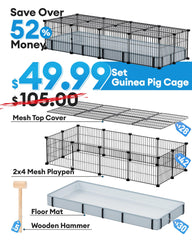 BUCATSTATE guinea-pig-cage waterproof-mat included for quick cleaning