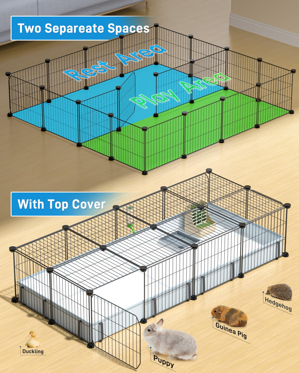 BUCATSTATE guinea-pig-cages fold-flat storage for portability