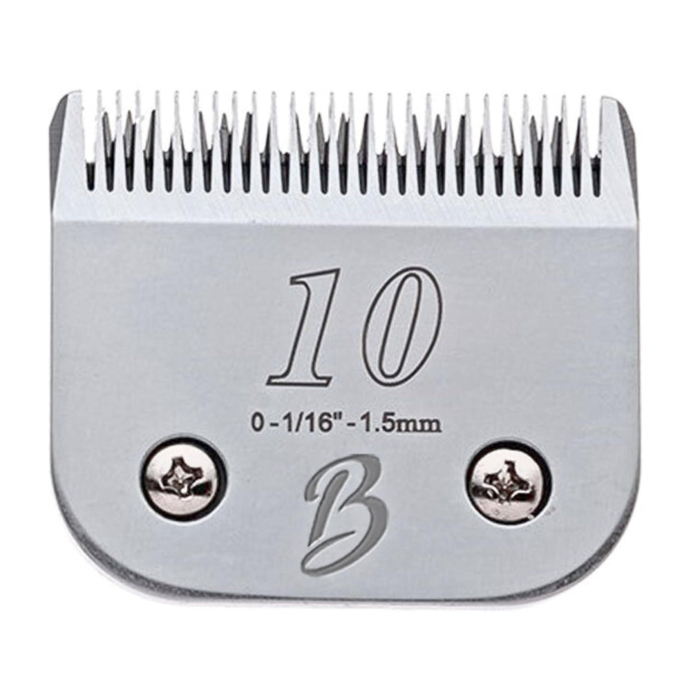 Bucchelli Detachable A Series 10 blade front view highlights precise grooming edge.