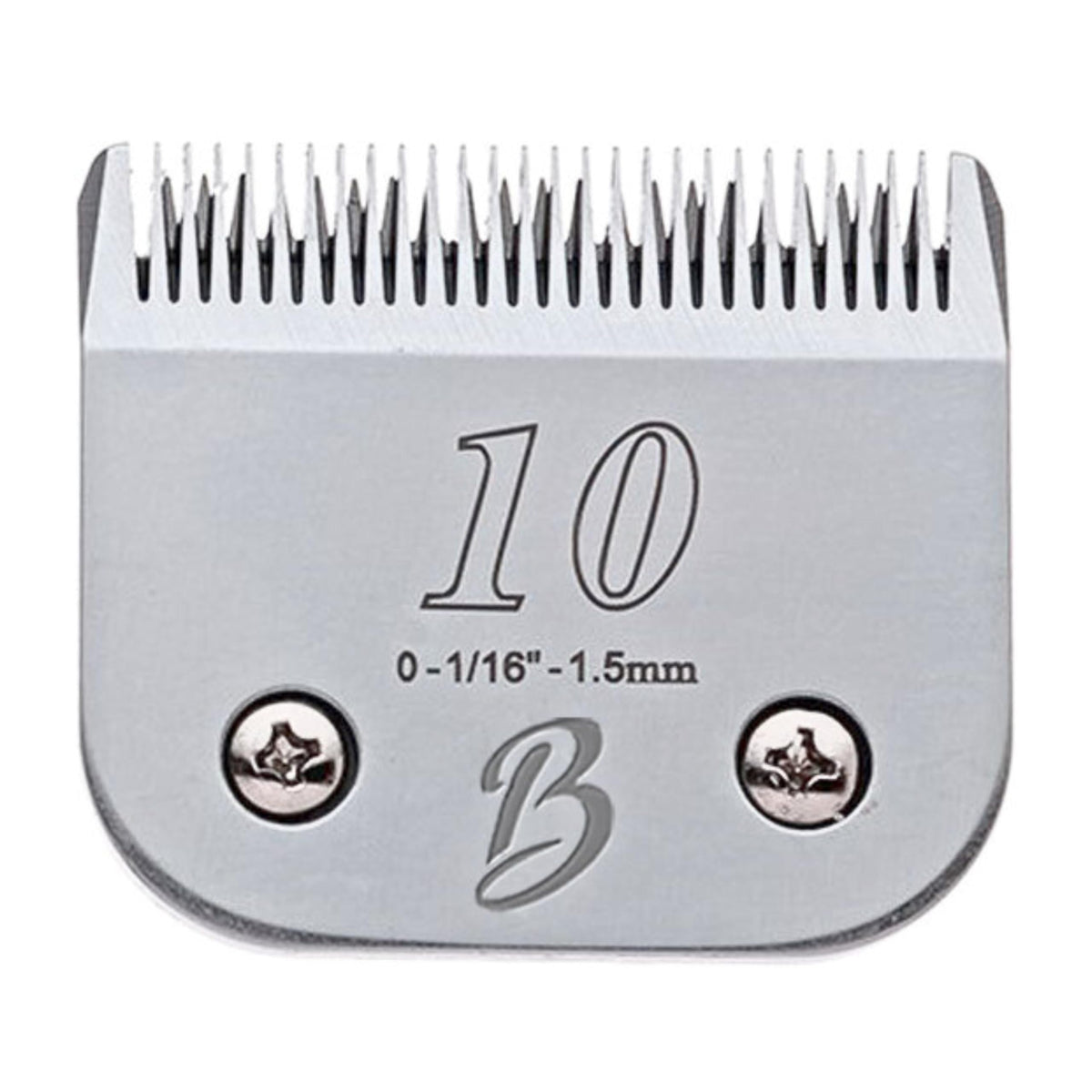 Bucchelli Detachable A Series 10 blade front view highlights precise grooming edge.