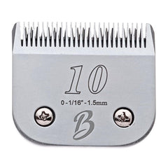 Bucchelli Detachable A Series 10 blade front view highlights precise grooming edge.