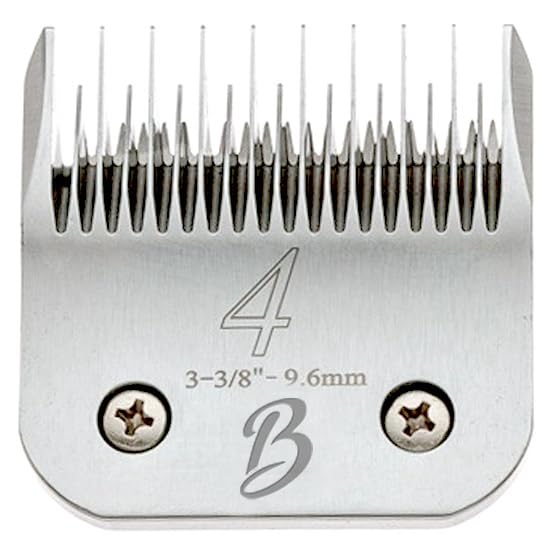 Bucchelli A-Series 4-blade skip-tooth closeup for precise 9.6mm undercoat cuts.