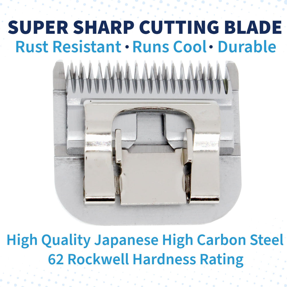 Bucchelli 58NC blade made of Japanese carbonized steel for sharp, durable cuts
