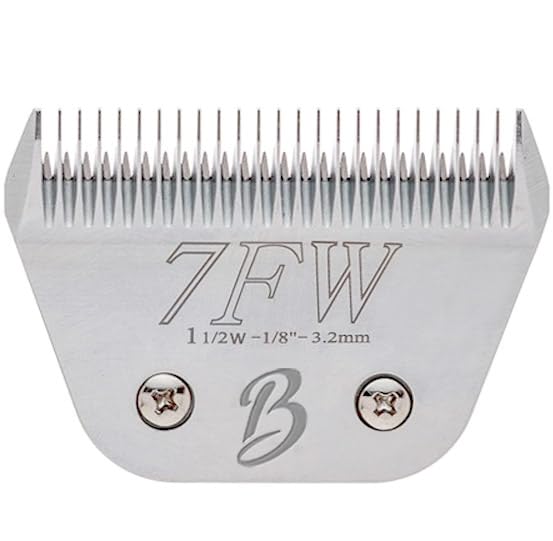 Bucchelli 7FW blade close-up for precise undercoat grooming on dogs.