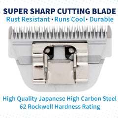 Bucchelli high-carbon steel blade close-up highlighting sharp, long-lasting edge
