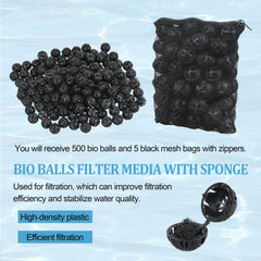 Buccilly aquarium bio balls in a filtration setup for freshwater tanks