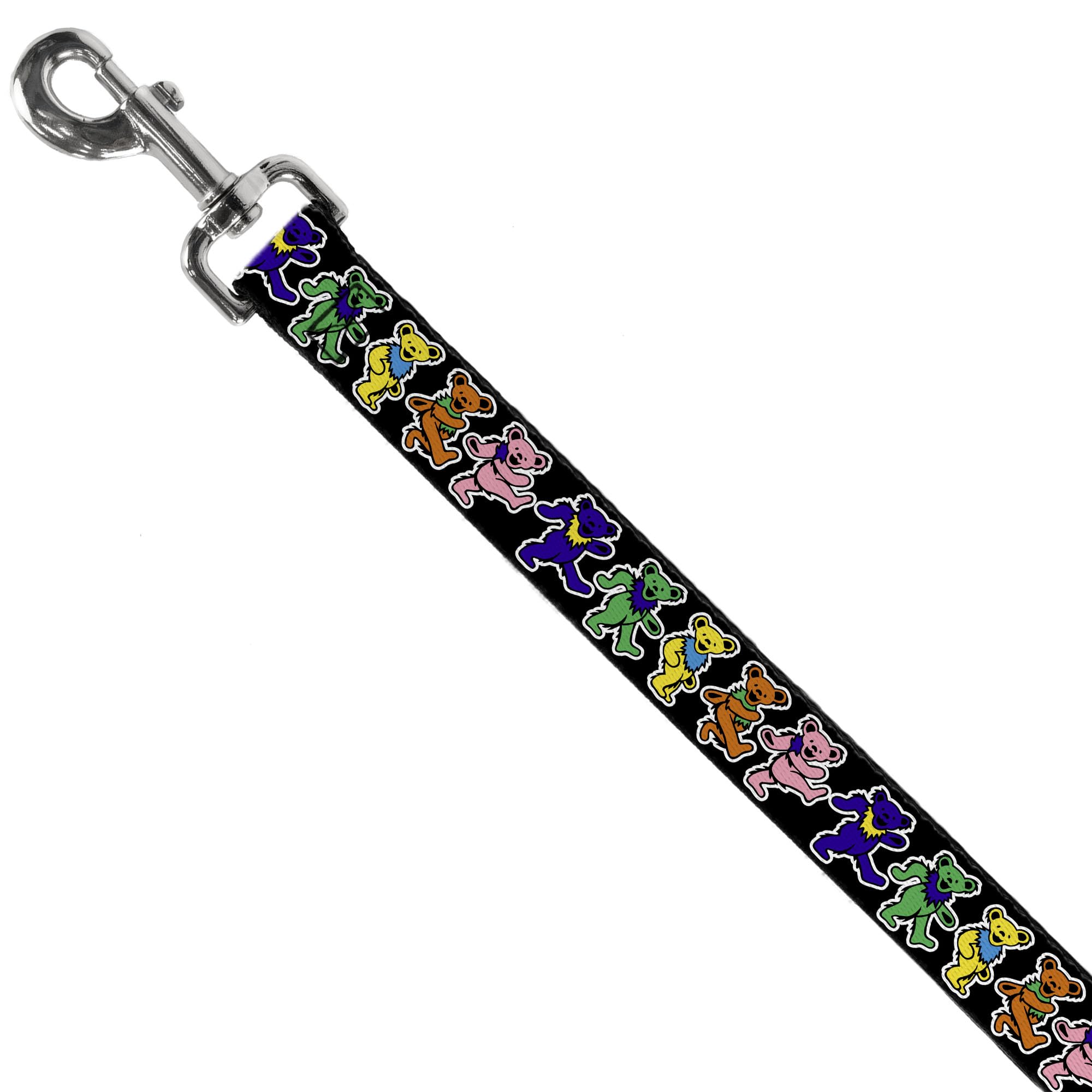 Buckle-Down dog leash Dancing Bears closeup print captures durable colors on every park stroll.