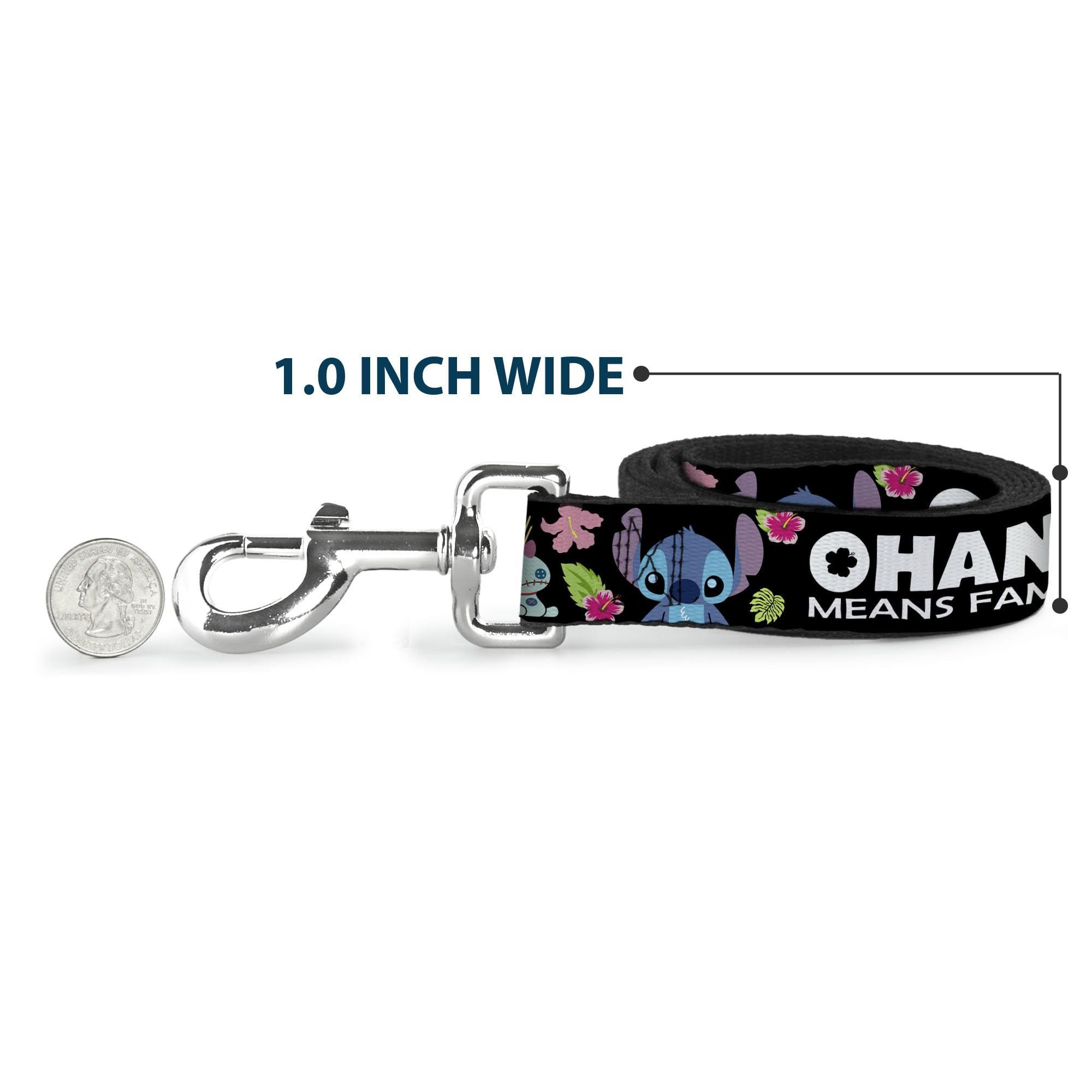 Buckle-Down leash packaging and Disney license label confirms authenticity.