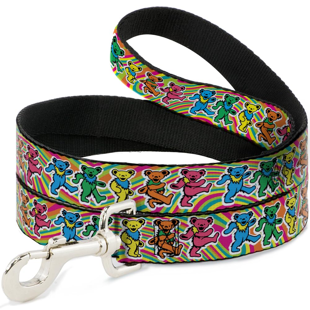 Buckle-Down Grateful Dead leash with dancing bears swirl enhances daily walks.