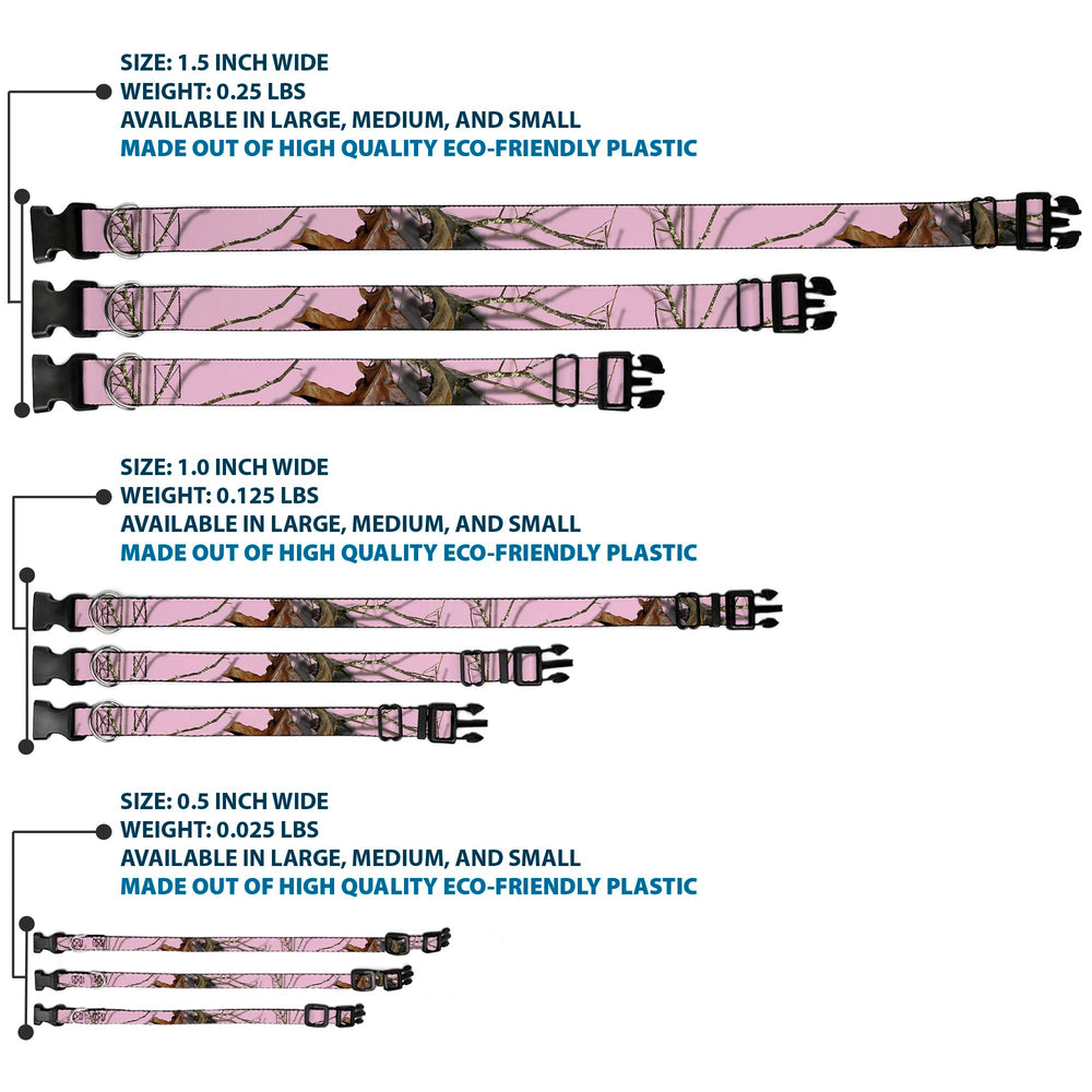 Buckle-Down Mossy Oak collar D-ring detail for secure leash attachment.