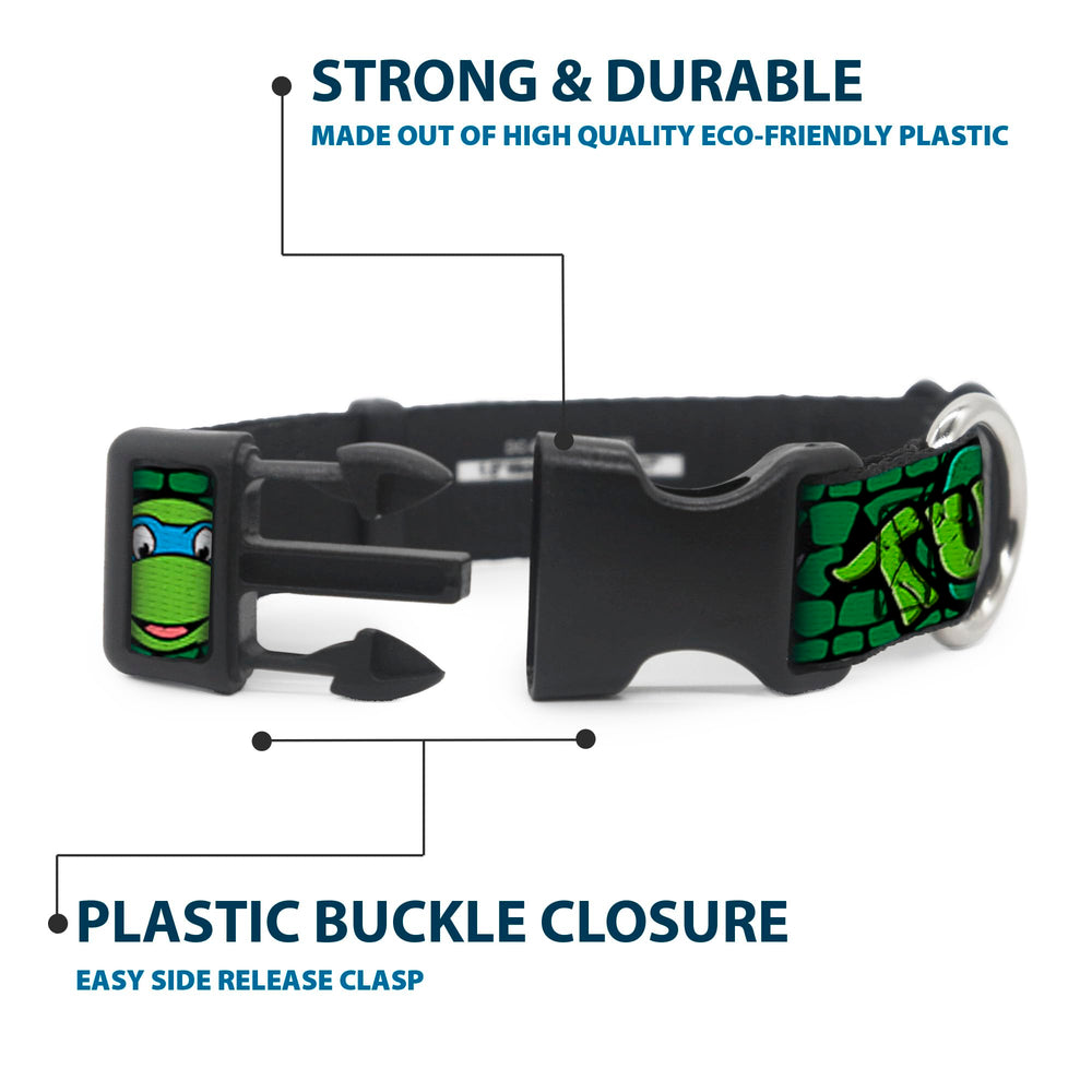 Buckle-Down officially licensed Nickelodeon collar with authentic TMNT look