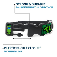 Buckle-Down officially licensed Nickelodeon collar with authentic TMNT look