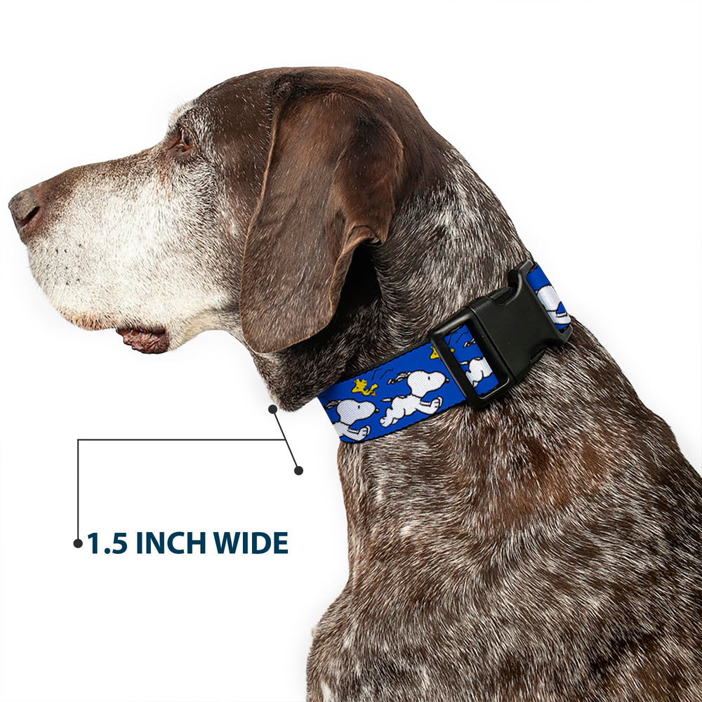 Buckle-Down Peanuts blue collar USA-made assembly and licensed Peanuts design.