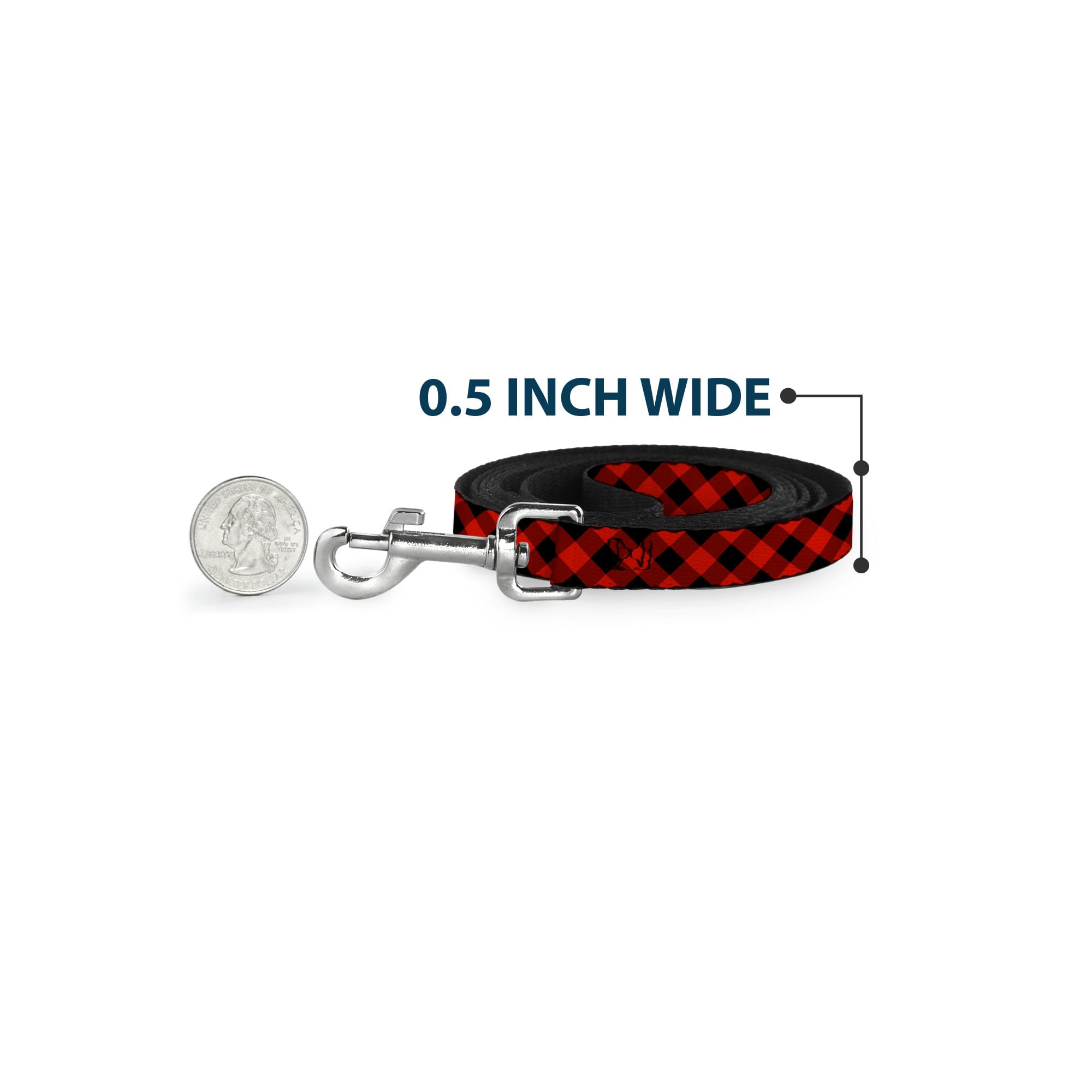 Buckle-Down Pet Leash six-foot length ideal for versatile outdoor walking.