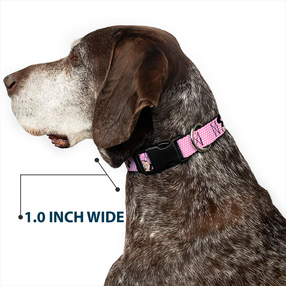 Buckle-Down polka dot collar side view highlighting cheerful design.