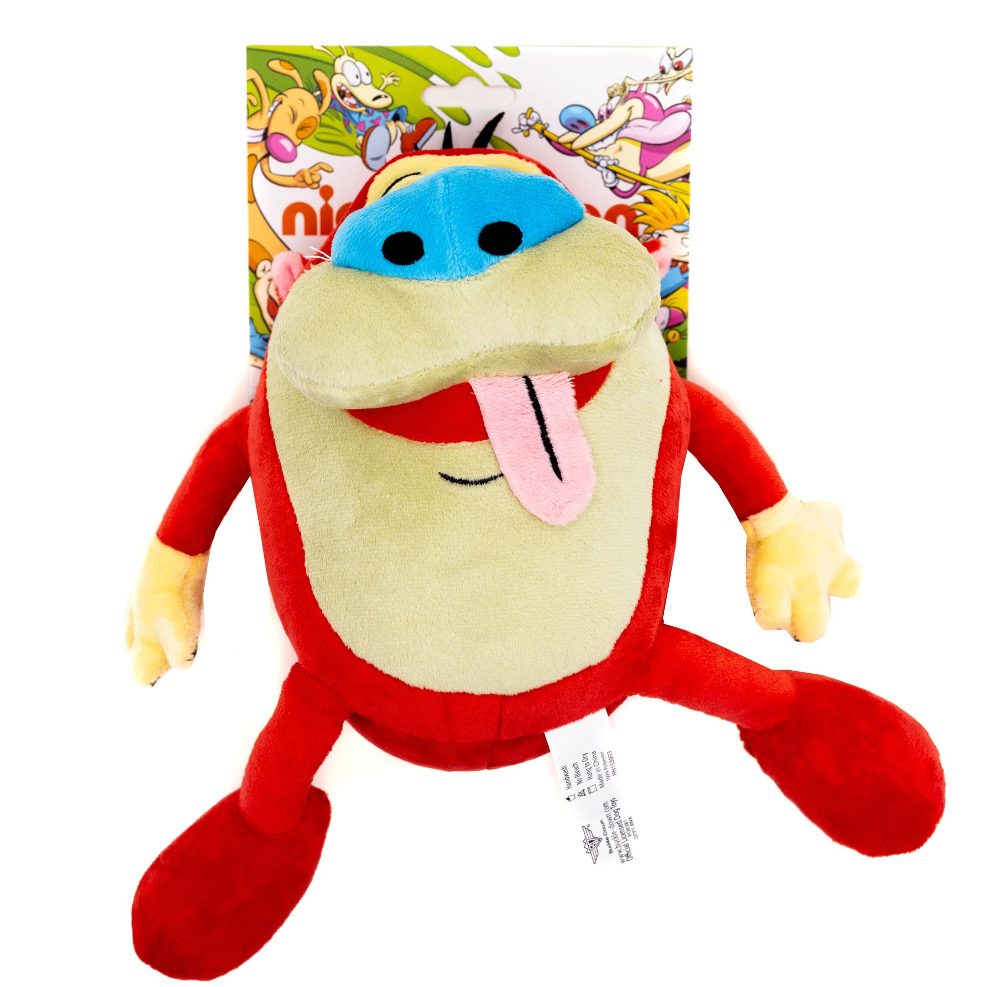 Buckle-Down Ren and Stimpy licensed Nickelodeon toy for supervised interactive play.