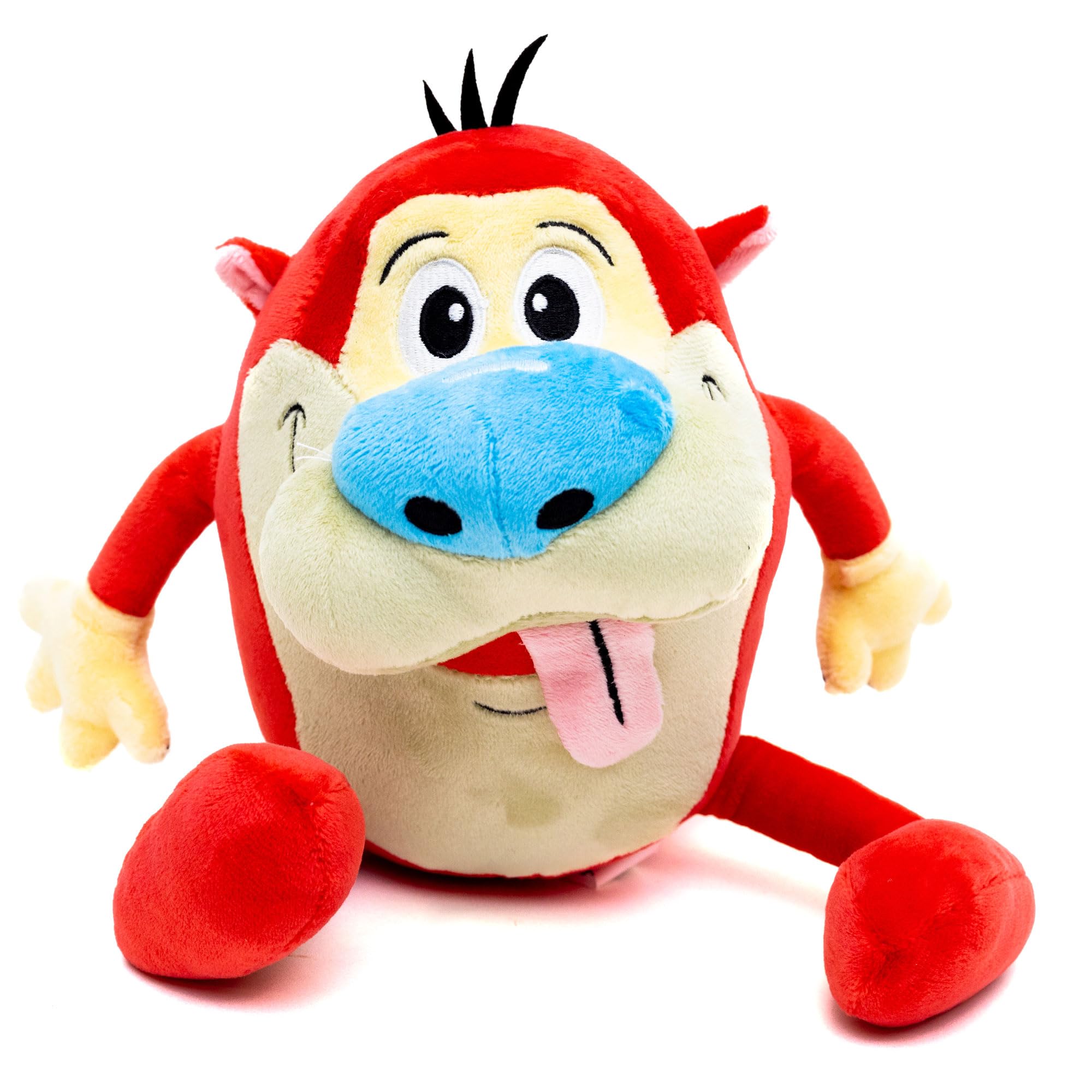 Buckle-Down Ren and Stimpy plush squeaky toy, full-body pose for dogs, engaging play.