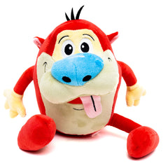 Buckle-Down Ren and Stimpy plush squeaky toy, full-body pose for dogs, engaging play.