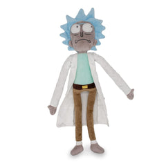 Buckle-Down Rick and Morty dog toy full-body plush with squeaker for interactive play.