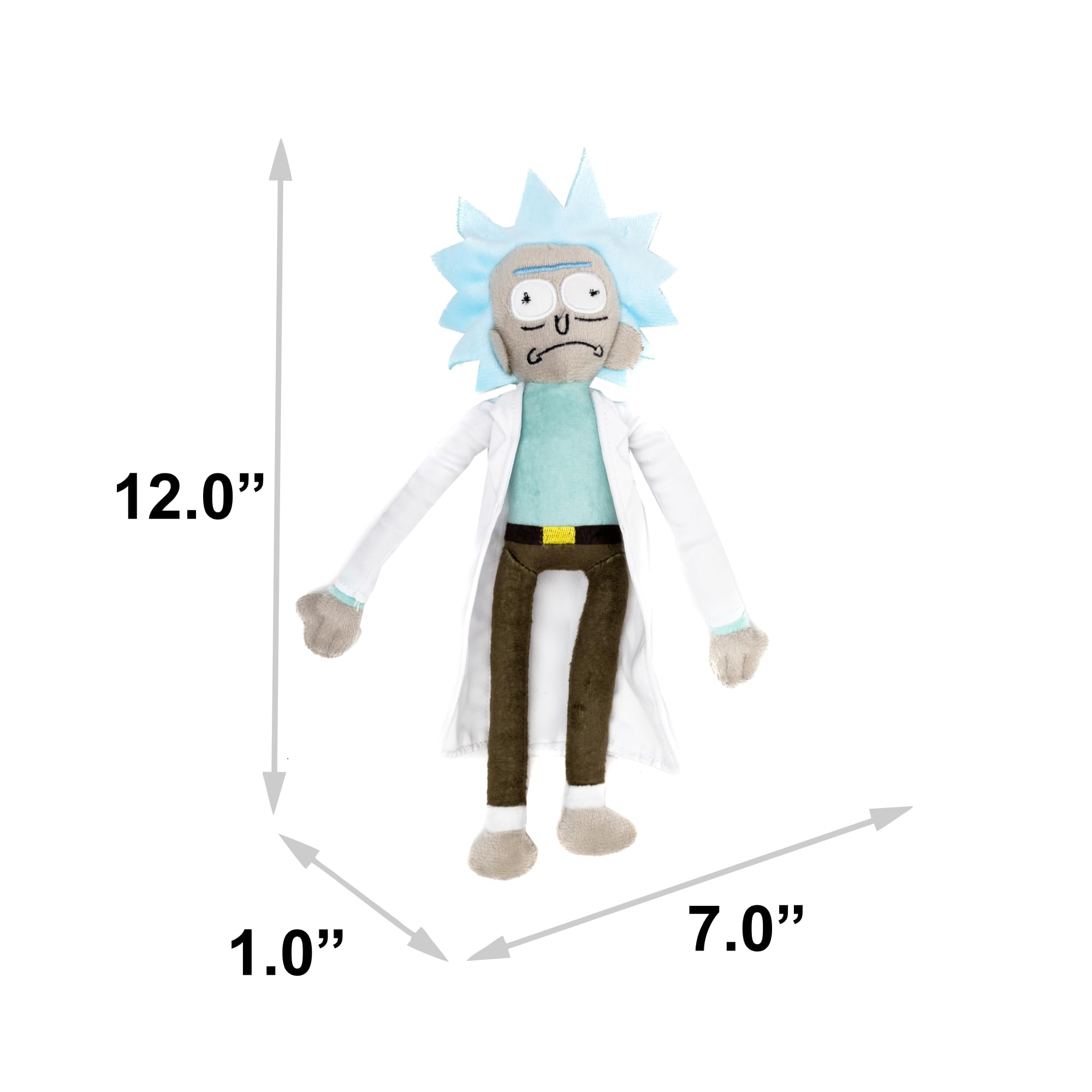 Buckle-Down Rick and Morty licensed character plush for durable play.