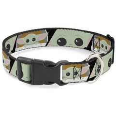Buckle-Down Star Wars dog collar in black featuring The Child for daily walks