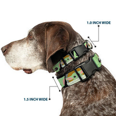 Buckle-Down dog collar closeup of plastic buckle for secure everyday wear