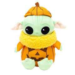 Buckle-Down Star Wars Grogu pumpkin plush dog toy with squeaker for interactive play