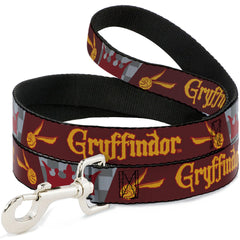 Buckle-Down Warner Bros. pet leash Gryffindor crown print for durable daily walks