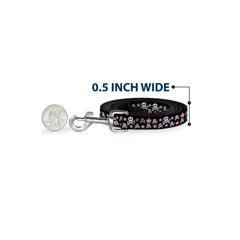 Buckle-Down leash fabric closeup reveals durable high-density polyester print.