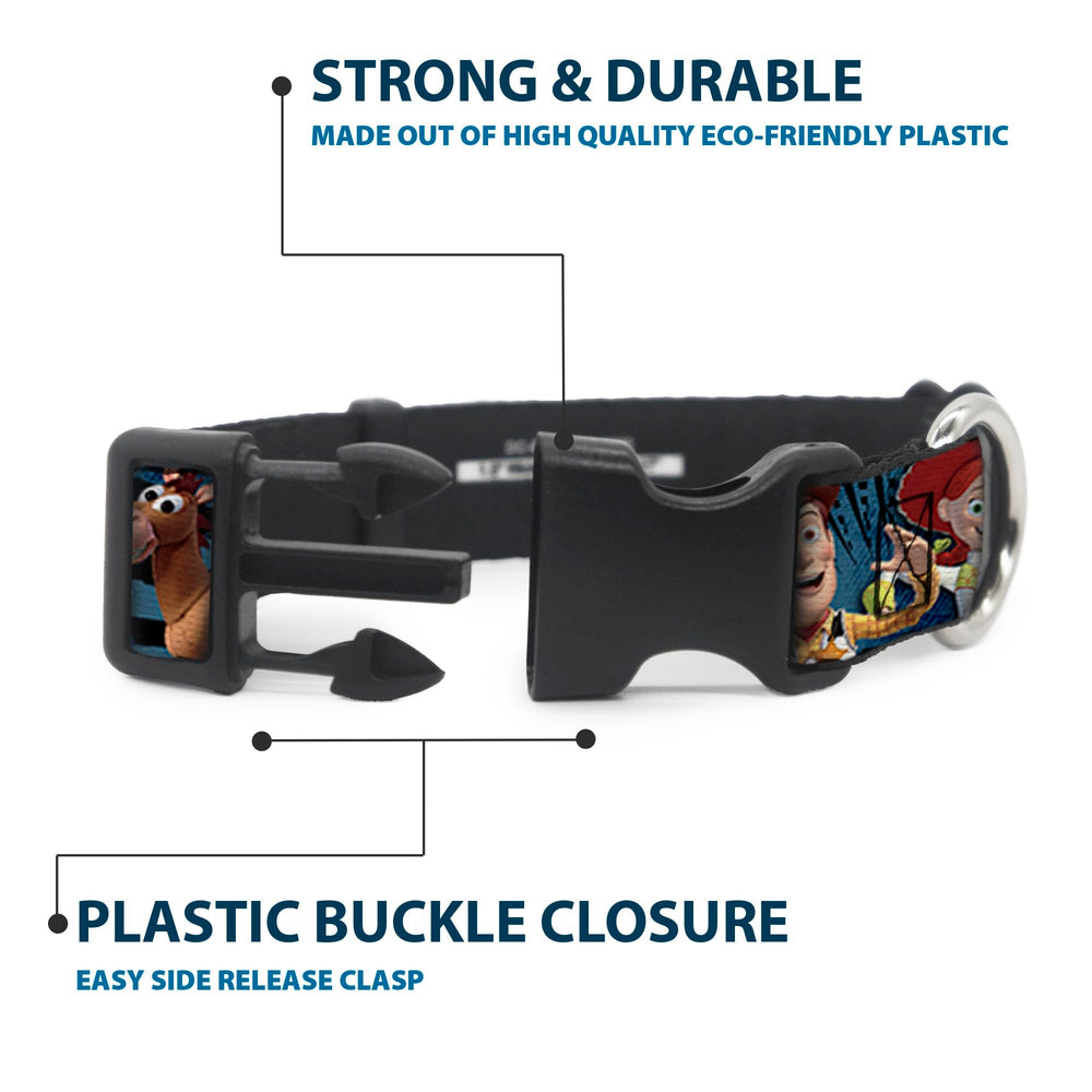 Buckle-Down D-ring close-up showing secure leash attachment for training
